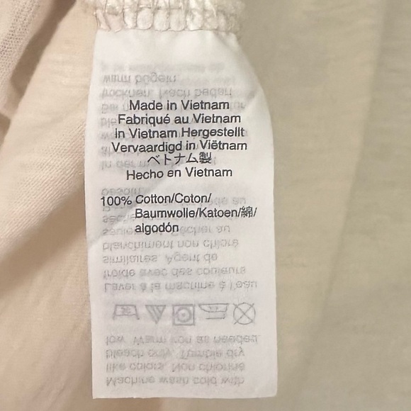 Madewell Embroidered Rainbow Heart Cream Slouchy Cotton Short Sleeve T Shirt - Picture 5 of 6